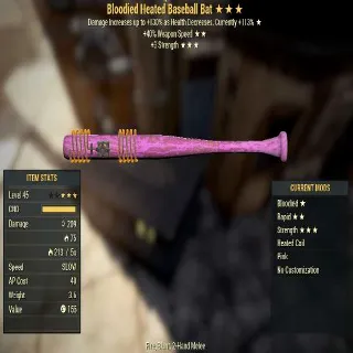 Pink Baseball Bat | God Roll | Bloodied