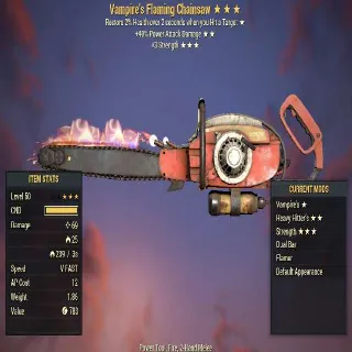 Vampire's Chainsaw[40% Power Attack][+3 STR] | FAST DELIVERY