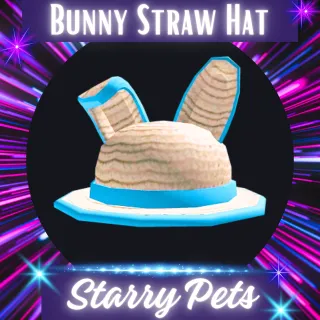 Bunny Straw Hat  -  Pet Wear