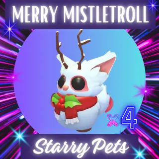 MERRY MISTLETROLL x 4