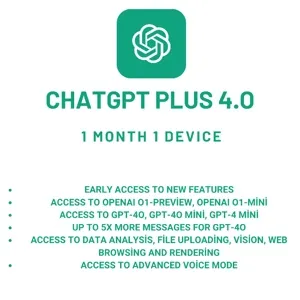 CHATGPT PLUS 4.O 1 MONTH 1 DEVICE