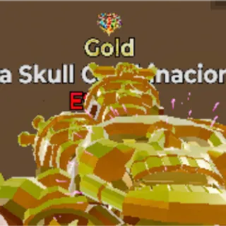 gold la skull