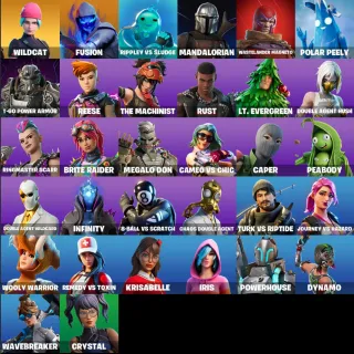 32 skins | Wildcat | fusion | rippley vs limon | mandalorien | déchets Dwan magneto | peaux polaires | 