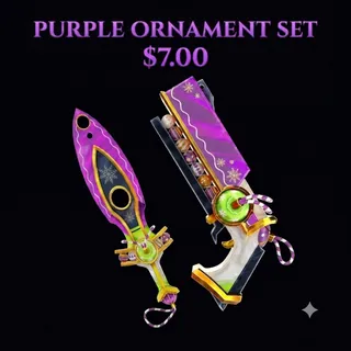 Purple Ornament Set