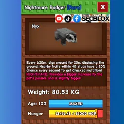 NIGHTMARE | BADGER 80KG MAX