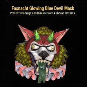 Glowing Blue Devil Mask