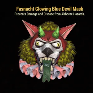 Glowing Blue Devil Mask