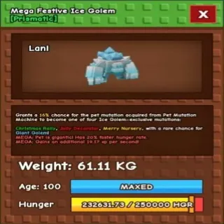 Festive Ice Golem | 61.11kg
