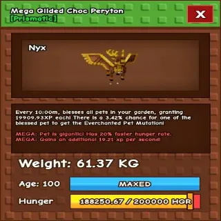 Gilded Choc Peryton | 61kg