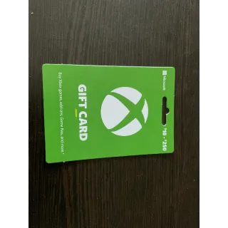 $250.00 USD Xbox Gift Card
