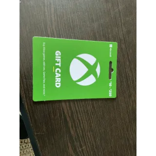 $250.00 USD Xbox Gift Card