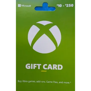 Xbox Gift Card $250.00 USD 