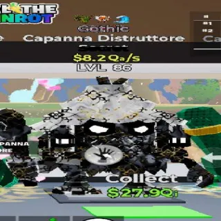 Fortnite Steal the brainrot Gothic Capanna Distruttore 4.9Qa/s