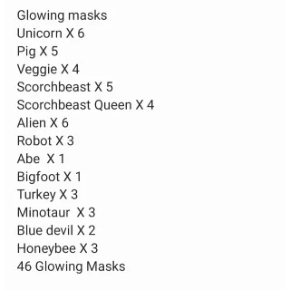 46 Glowing Mask Bundle