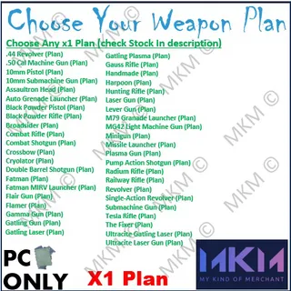 Any X1 Weapon Plan