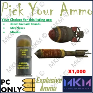 Any X1000 Explosive Ammo