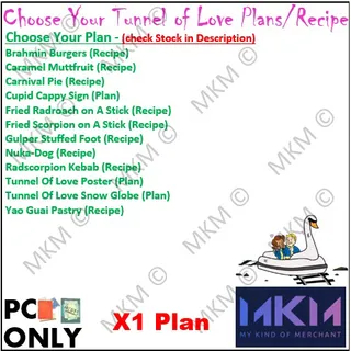 Any X1 ToL Plan/recipe