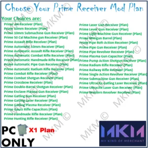 X1 Prime Receiver Plan