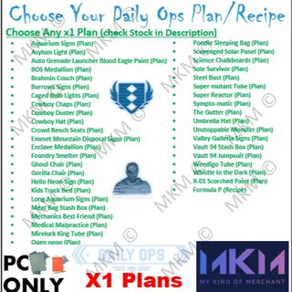 Any X1 Daily Ops Plan