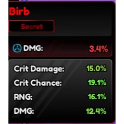 AV | Birb [15.0/19.1/16.1/12.4] Familiar Non-corrupted | Anime Vanguards