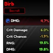 AV | Birb [6.0/19.5/19.8] Familiar Uncorrupted | Anime Vanguards