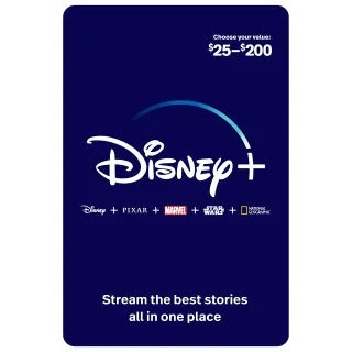 $25.00 USD Disney Plus Gift Card