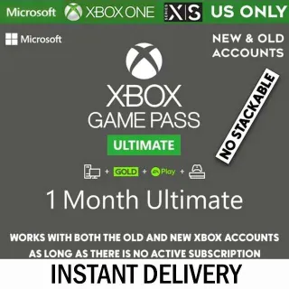 1 MONTH XBOX GAME PASS ULTIMATE (US) - INSTANT DELIVERY - NO STACKABLE