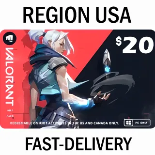 🇺🇸 $20 VALORANT 🇺🇸 - STOCKABLE - FAST DELIVERY