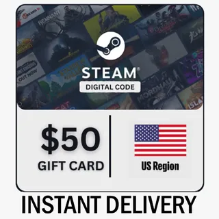 🇺🇸$50.00 STEAM GIFT CARD -  INSTANT DELIVERY🇺🇸