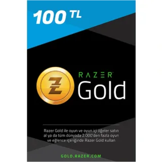 100 TL Razer Gold TL  (Stockable) - INSTANT DELIVERY