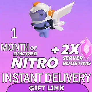 🟣🌎Discord Nitro 1 Month + 2 Boosts TRIAL🟣🌎-INSTANT DELIERY