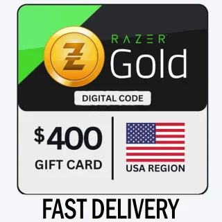 🇺🇸$400.00 RAZER GOLD - FAST DELIVERY🇺🇸