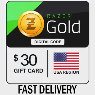 🇺🇸$30.00 RAZER GOLD - FAST DELIVERY🇺🇸