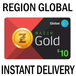 $10.00 RAZER GOLD GLOBAL CODE - INSTANT DELIVERY