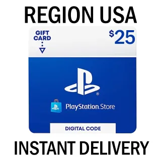 $25.00 PLAYSTATION STORE - INSTANT DELIVERY
