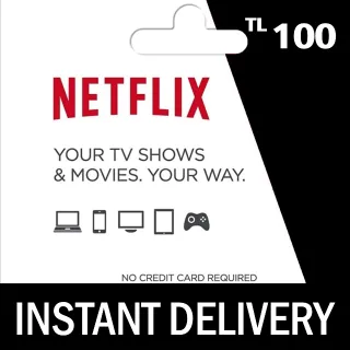 🇹🇷 100 TL NETFLIX GIFT CARD 🇹🇷 - INSTANT DELIVERY