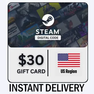 🇺🇸$30.00 STEAM GIFT CARD - INSTANT DELIVERY🇺🇸