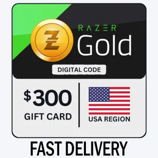 🇺🇸$300.00 RAZER GOLD - FAST DELIVERY🇺🇸