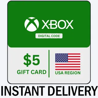 $5.00 XBOX GIFT CARD - INSTANT DELIVERY