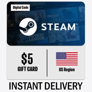 🇺🇸$5.00 STEAM GIFT CARD - INSTANT DELIVERY🇺🇸