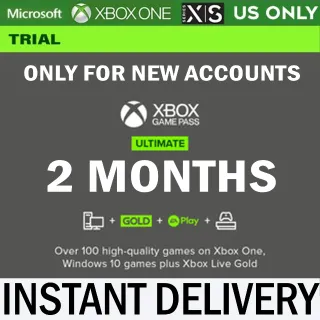 10 X 2 MONTHS XBOX GAME PASS ULTIMATE (US) - INSTANT DELIVERY