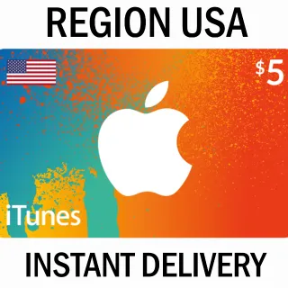 $5.00 ITUNES - INSTANT DELIVERY