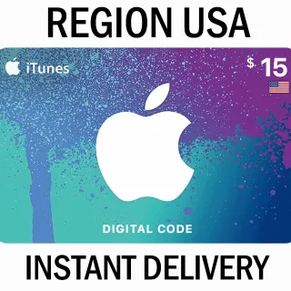$15.00 ITUNES - INSTANT DELIVERY