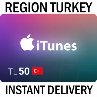 50 TL ITUNES TURKEY - INSTANT DELIVERY