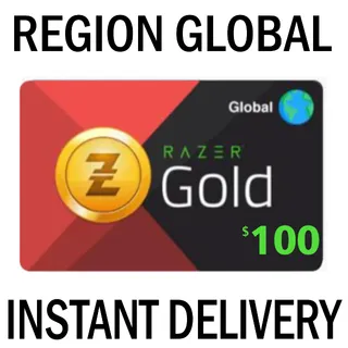 $100.00 RAZER GOLD GLOBAL CODE - FAST DELIVERY