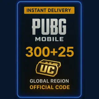 PUBG Mobile Gift Card - 325 UC Global - INSTANT DELIVERY