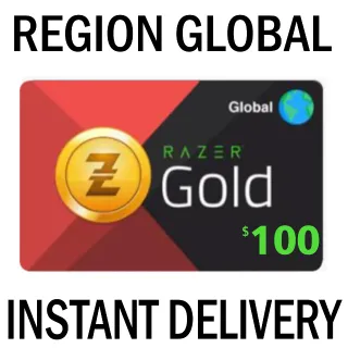 $100.00 RAZER GOLD GLOBAL CODE - FAST DELIVERY