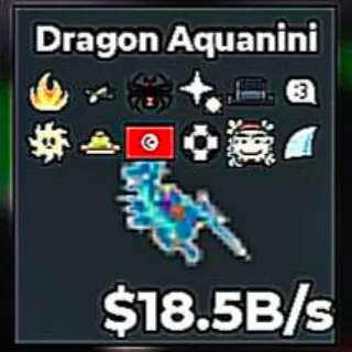 ✅ 【👑 LEADERBOARD】【READY STOCK】 【18.5B/S】 | 🌸 DRAGON AQUANINI | 12 TRAITS | RARE TRAITS | FAST DELIVERY ⚡