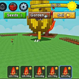 ✅【10-15M+】【120-129KG】 | 🟡 GOLD DRAGON BREATH FRUIT