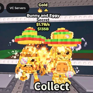 ✅ 【ULTRA RARE】 【1.7B/S】 | 🟡 GOLD BUNNY AND EGGY